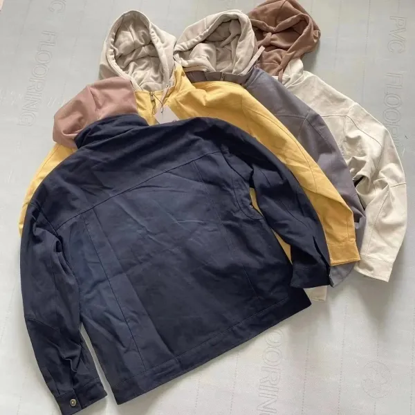 Carhartt Work In Progress Hooded Jacket Beige with Dusty Rose Lining - 6
