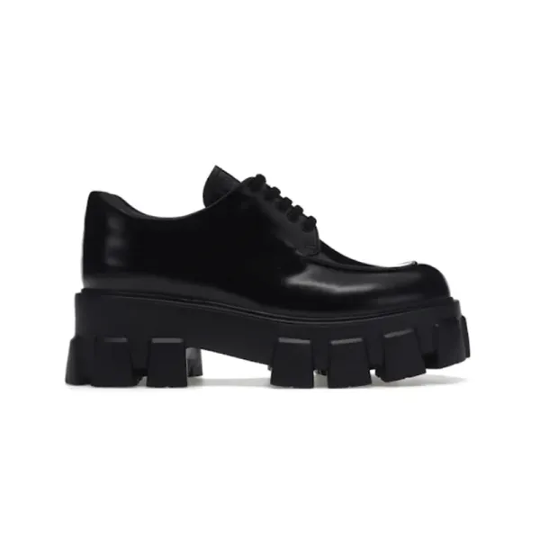 Balenciaga Triple S Derbys Black Leather Shoes - 2