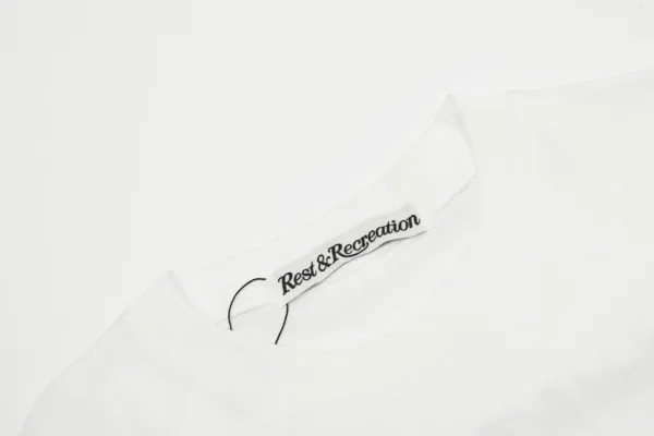 Rest & Recreation Logo Embroidered Pink T-Shirt - 31