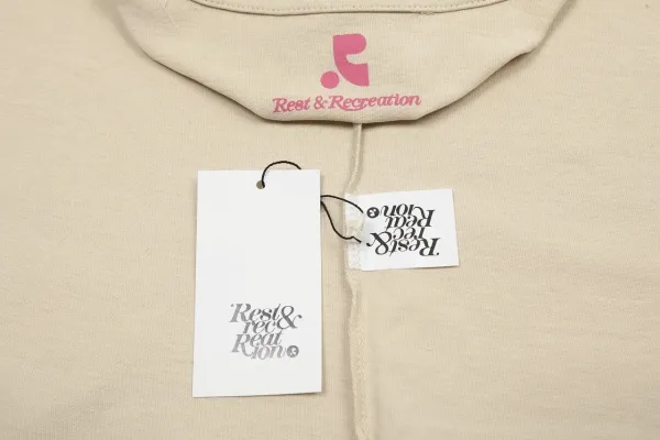 Rest & Recreation Logo Embroidered Pink T-Shirt - 55