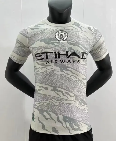 Manchester City x Nike 2023-24 Third Jersey Black Neon Yellow - 28