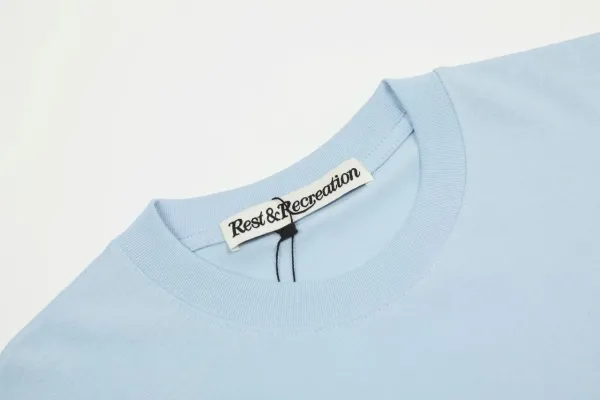 Rest & Recreation Logo Embroidered Pink T-Shirt - 40
