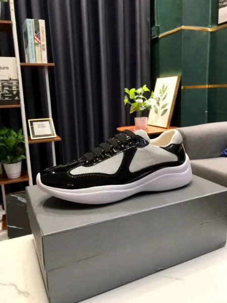 Prada Re-Nylon Green and White Sneakers - 19