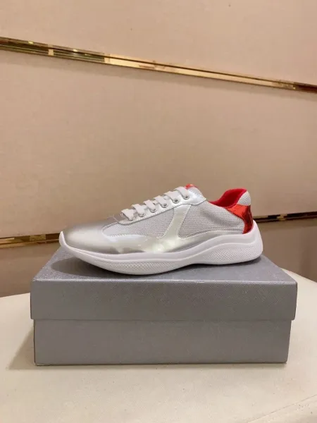 Prada Re-Nylon Green and White Sneakers - 27