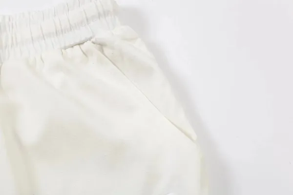 Moncler Genius Shorts White with Red Stripe and Logo - 8