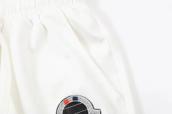 Moncler Genius Shorts White with Red Stripe and Logo - 30