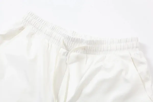 Moncler Genius Shorts White with Red Stripe and Logo - 40