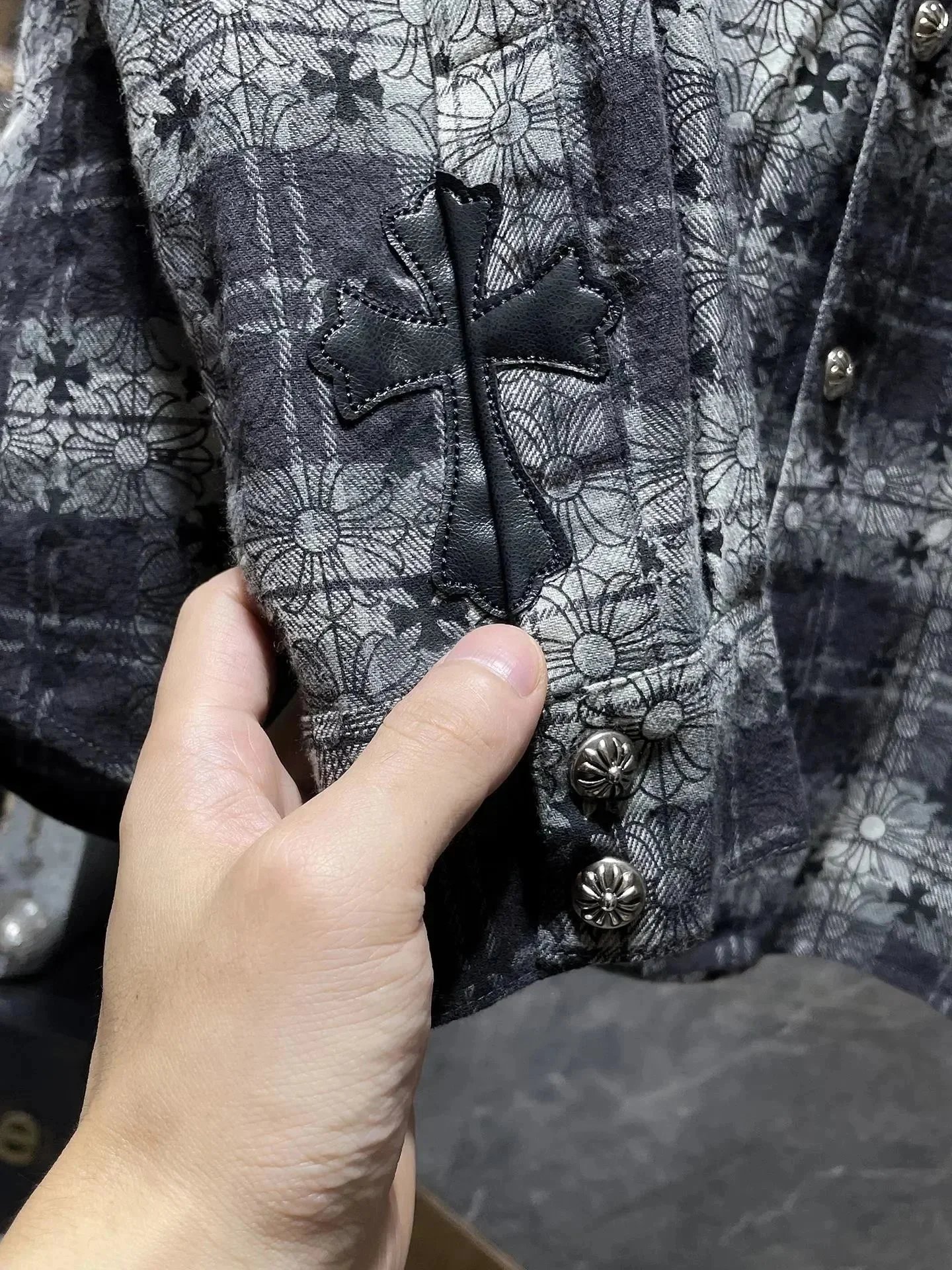 Chrome Hearts x Unknown Denim Shirt Black Shirt - 7