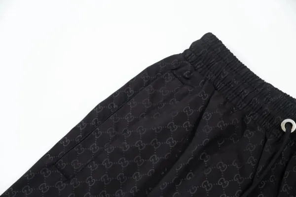 Gucci GG Monogram Print Shorts Navy with Red-White Side Stripes - 43
