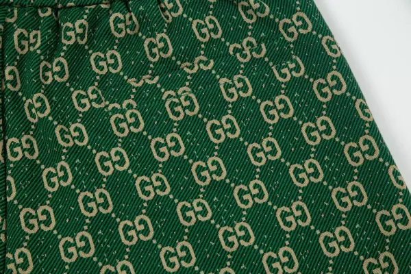 Gucci GG Monogram Print Shorts Navy with Red-White Side Stripes - 52