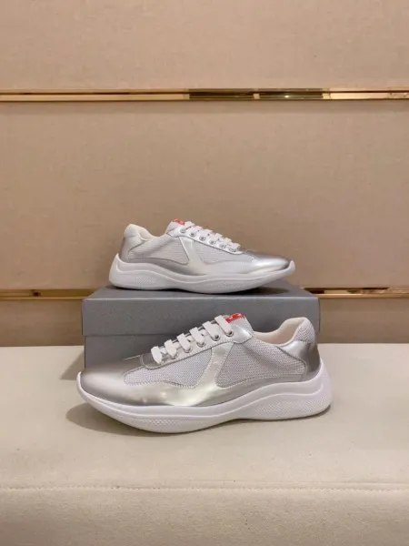 Prada Re-Nylon Green and White Sneakers - 23