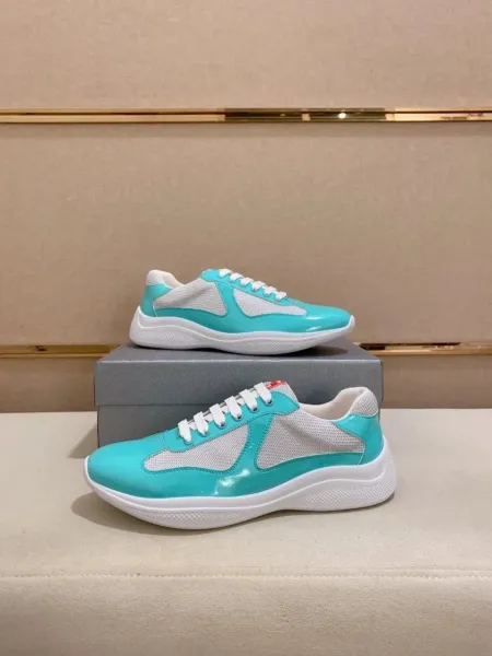 Prada Re-Nylon Green and White Sneakers - 30
