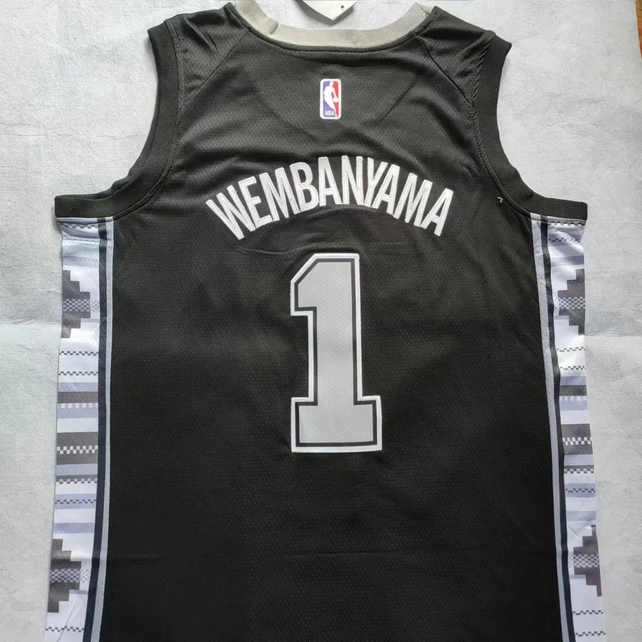 NBA x San Antonio Spurs Wembanyama #1 Black City Edition Jersey