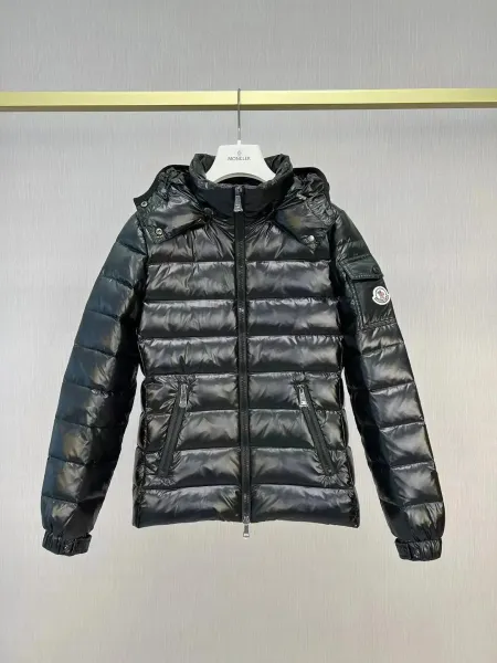 Moncler Chantilly Black Down Jacket with Fur Trim - 5