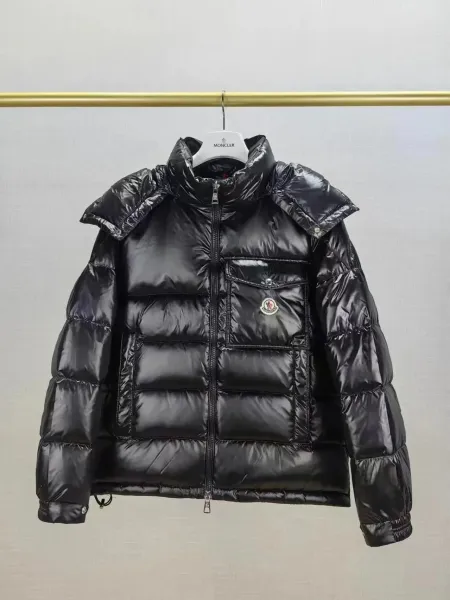 Moncler Chantilly Black Down Jacket with Fur Trim - 10