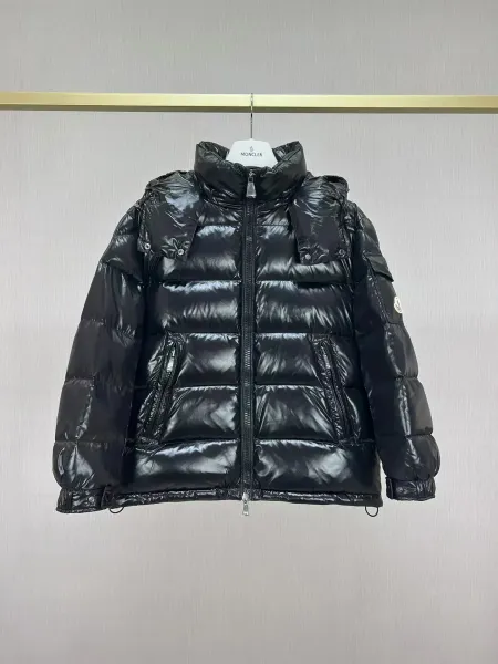 Moncler Chantilly Black Down Jacket with Fur Trim - 14