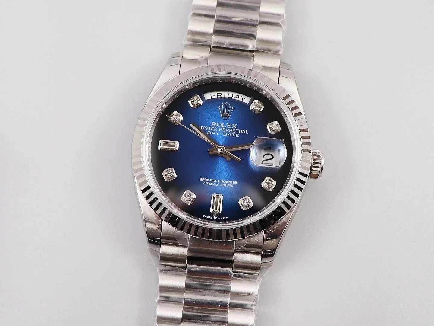 Rolex Watches Datejust with diamond hour markers and date window — 37