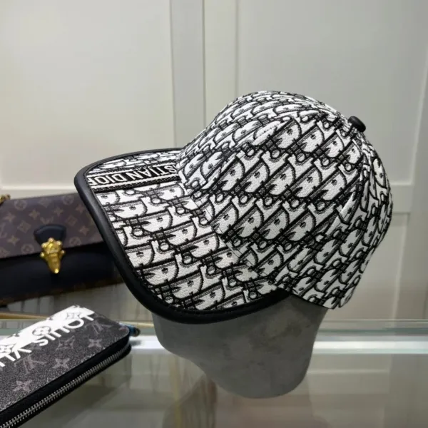 Dior Oblique Monogram Baseball Cap Black - 17