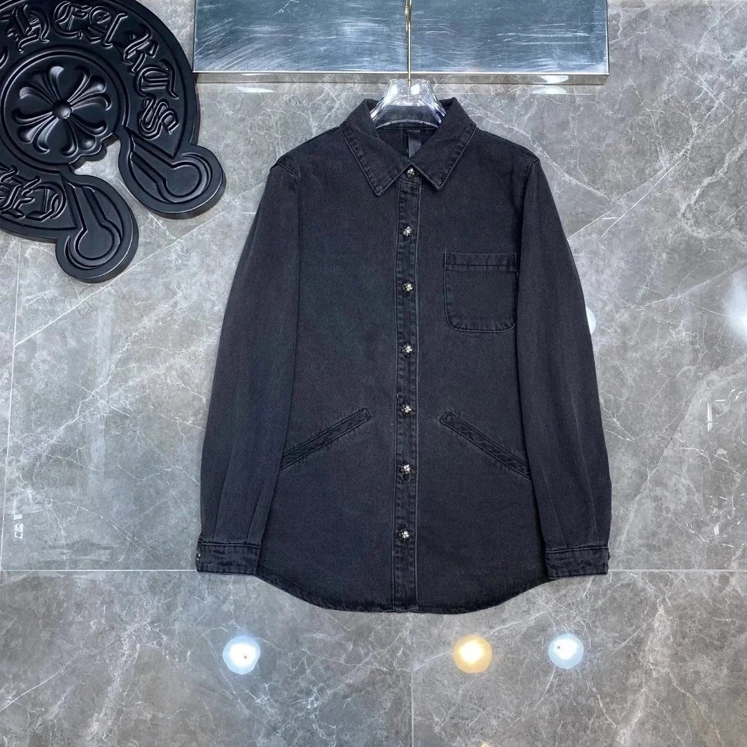 Chrome Hearts x Unknown Denim Shirt Black Shirt - 12
