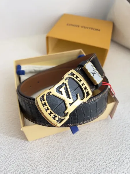 Louis Vuitton Monogram Flower Buckle Belt Brown - 14