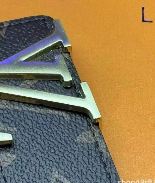 Louis Vuitton LV Initiales Belt Iridescent White with Coral Buckle Belt - 10