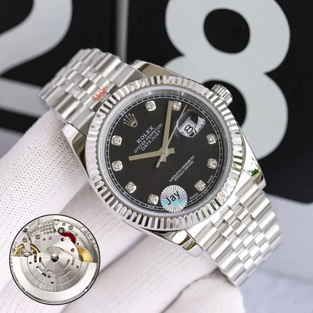 Rolex Watches Datejust two-tone bracelet watch with date magnifier product detail image 12