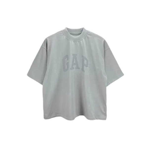 Gap Arch Logo Oversized T-Shirt Charcoal Gray T-Shirt - 9