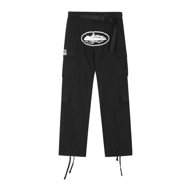 Gallery Dept. Cargo Pants Black with Yellow Graphic Print - 5
