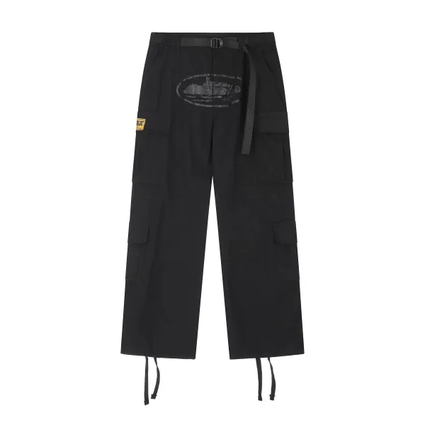 Gallery Dept. Cargo Pants Black with Yellow Graphic Print - 4