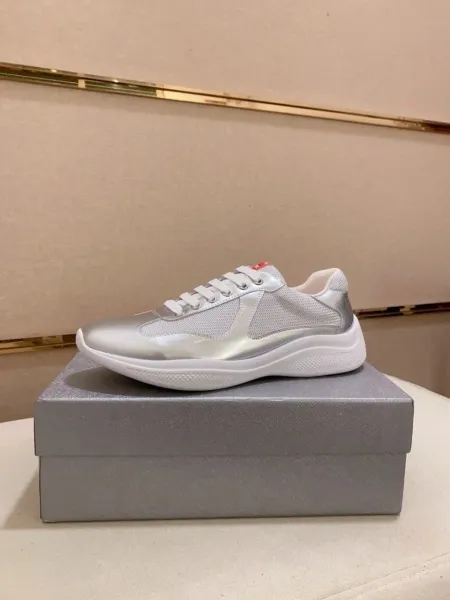 Prada Re-Nylon Green and White Sneakers - 22