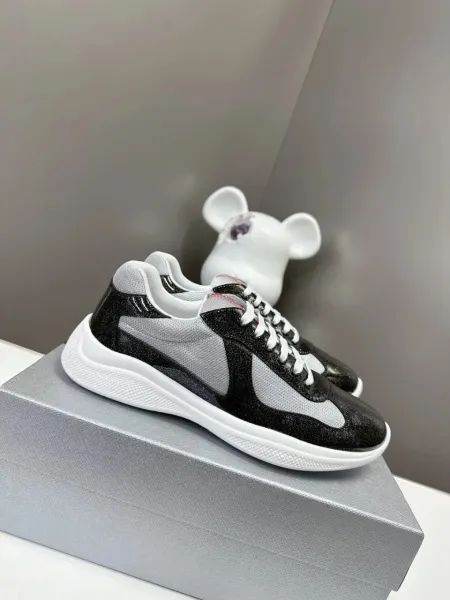 Prada Re-Nylon Green and White Sneakers - 34