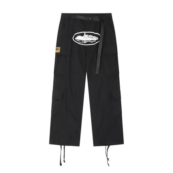 Gallery Dept. Cargo Pants Black with Yellow Graphic Print - 3