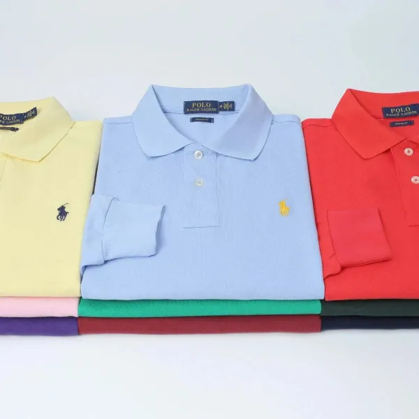 Polo Ralph Lauren Big Pony Long Sleeve Polo Yellow - 8