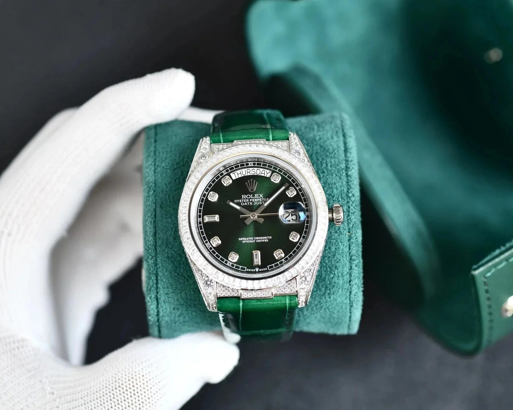 Rolex Watches Datejust fluted-bezel date watch with jubilee-style bracelet image 11