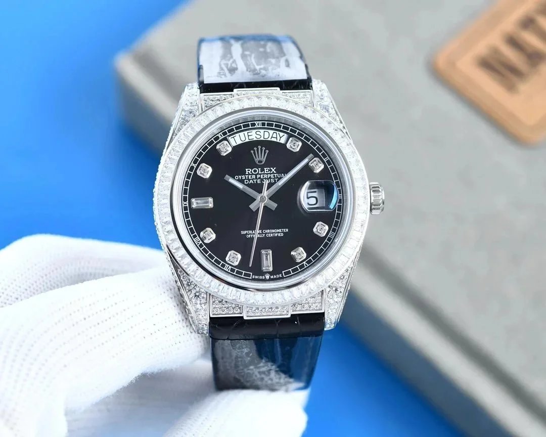 Rolex Watches Datejust fluted-bezel date watch with jubilee-style bracelet — 19
