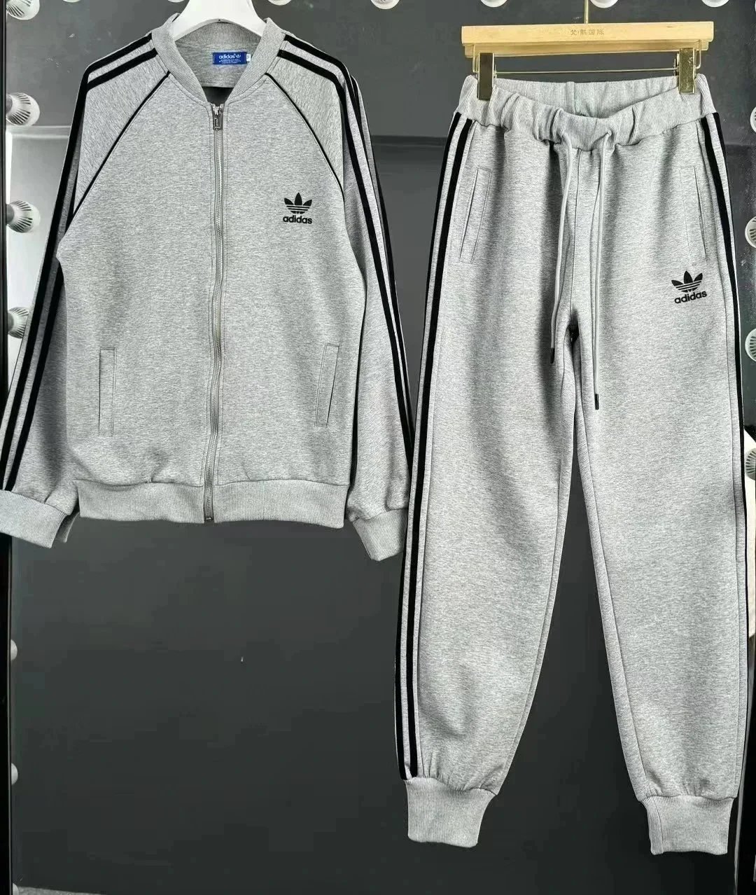 MMY Logo Embroidered Light Blue Hoodie and Sweatpants Set - 9