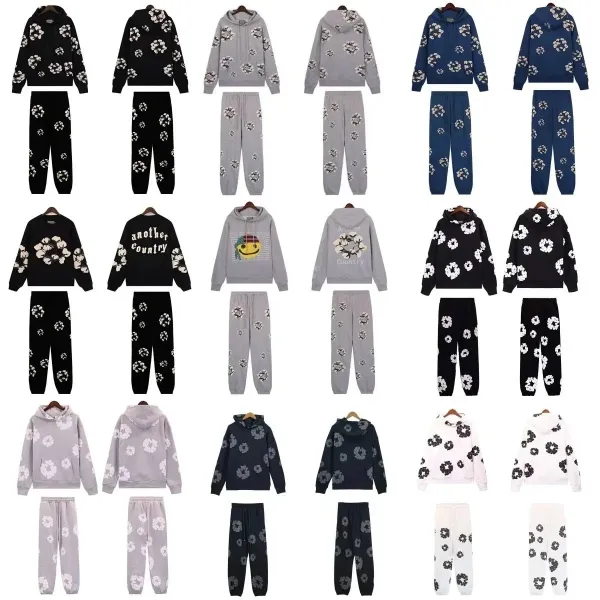 Floral Print Hoodie and Sweatpants Set Army Green Casual-Set - 2