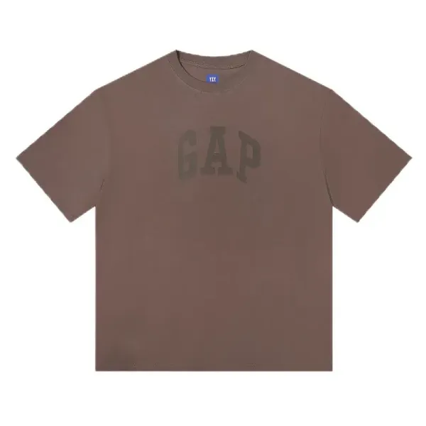 Gap Arch Logo Oversized T-Shirt Charcoal Gray T-Shirt - 12