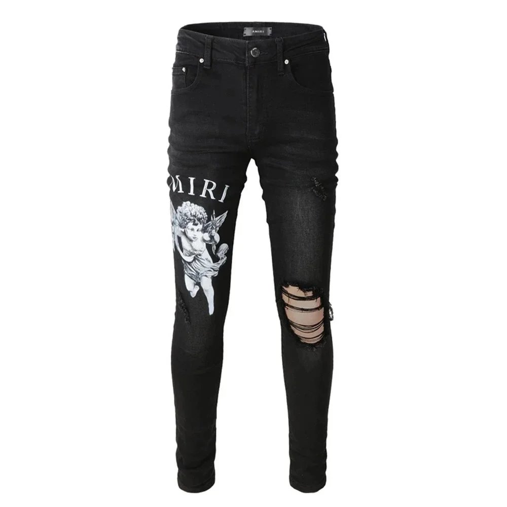Gallery Dept. Star-Embroidered Distressed Slim Fit Jeans - 27
