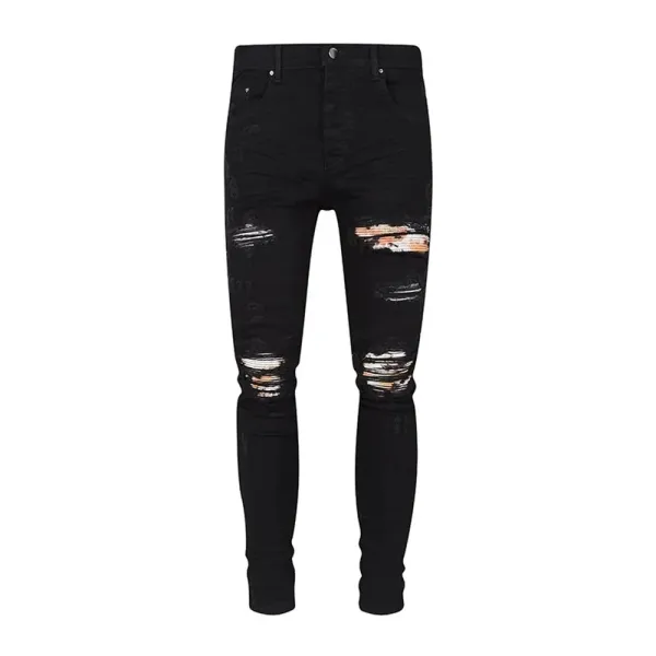 Gallery Dept. Bandana Patchwork Ripped Skinny Jeans - 22