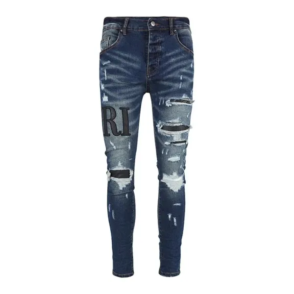 Gallery Dept. Bandana Patchwork Ripped Skinny Jeans - 38