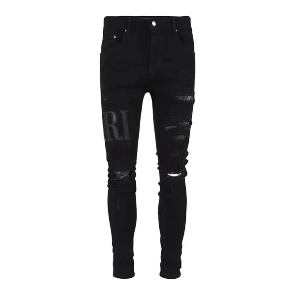 Gallery Dept. Bandana Patchwork Ripped Skinny Jeans - 39