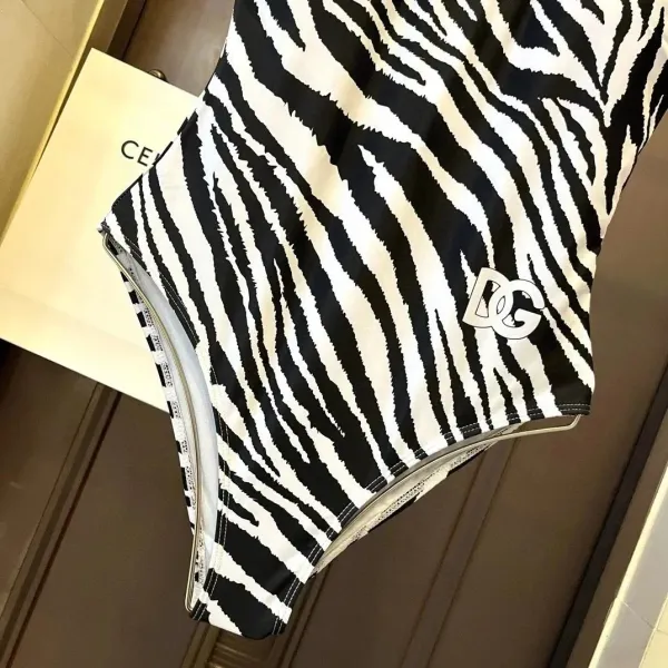Dolce & Gabbana Zebra Print One-Piece Swimsuit - 4
