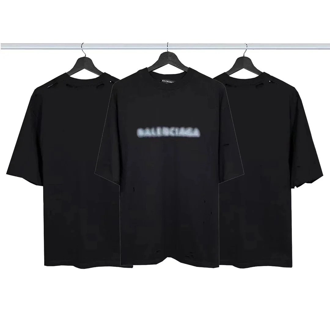 Balenciaga Multilingual Logo Print White T-Shirt - 11
