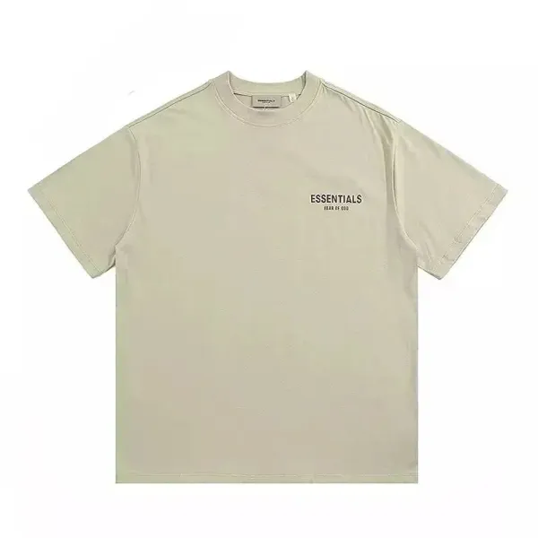 Fear of God Essentials Logo Print Beige T-Shirt - 1