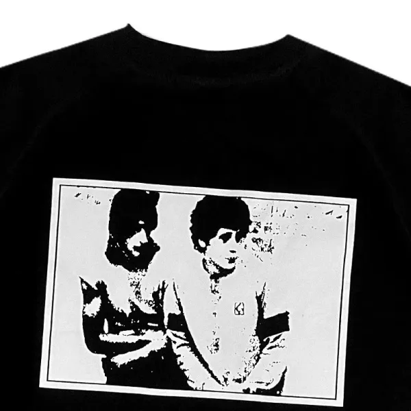 ERD Cross Print Black T-Shirt - 8