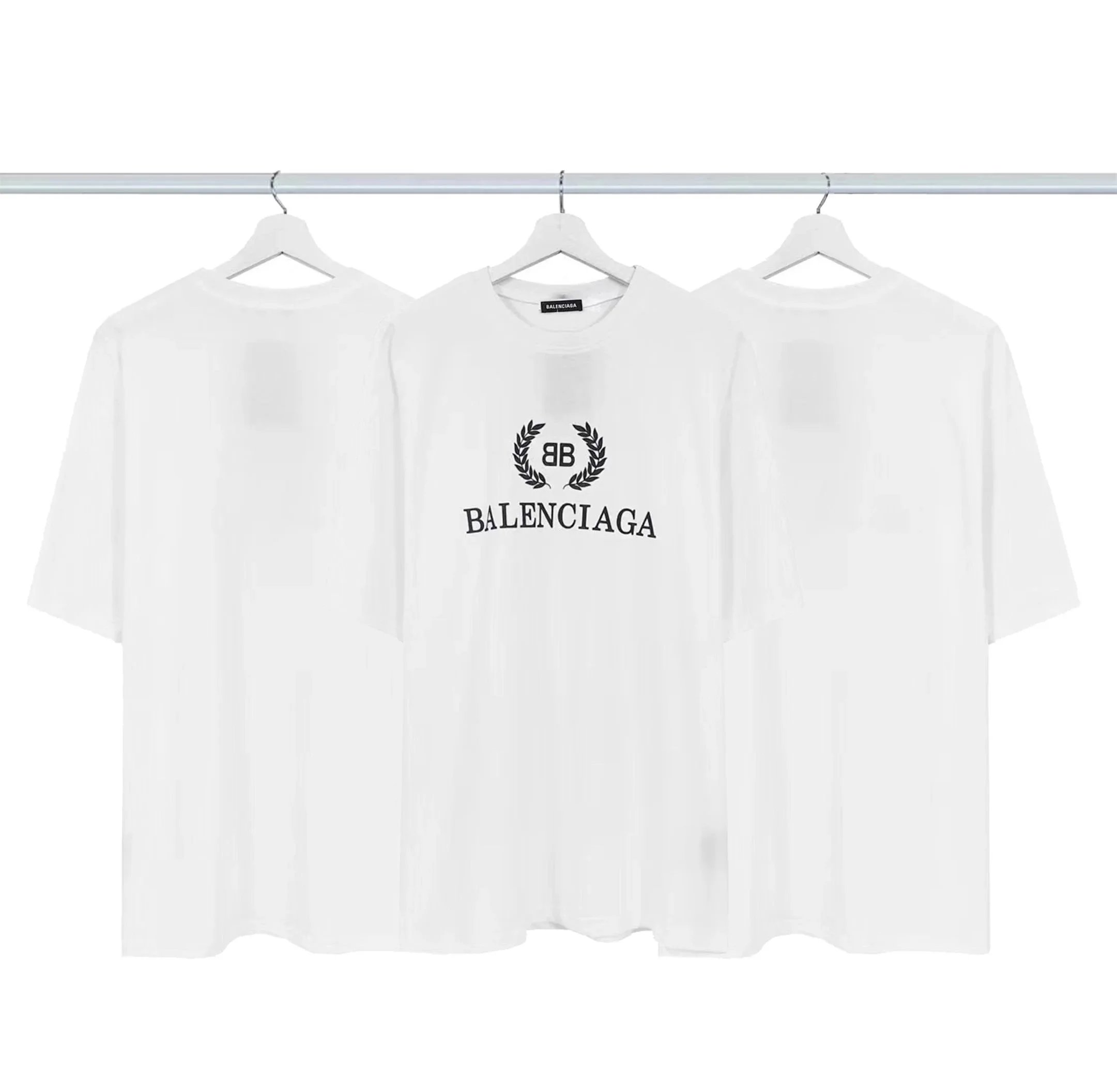 Balenciaga Multilingual Logo Print White T-Shirt - 13