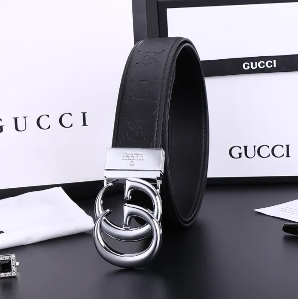 Gucci GG Marmont Reversible Belt Blue Leather - 8