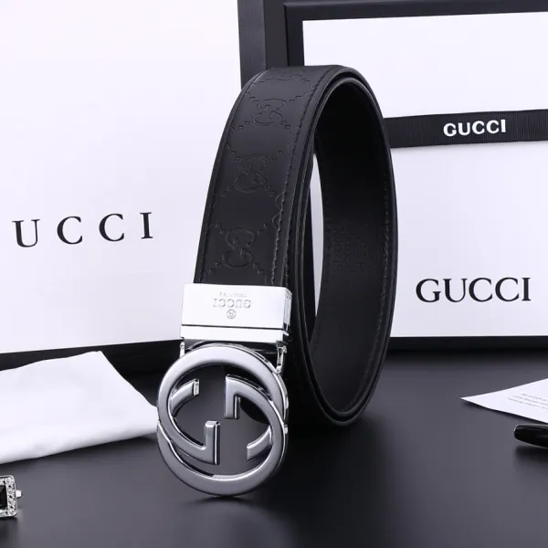 Gucci GG Marmont Reversible Belt Blue Leather - 9