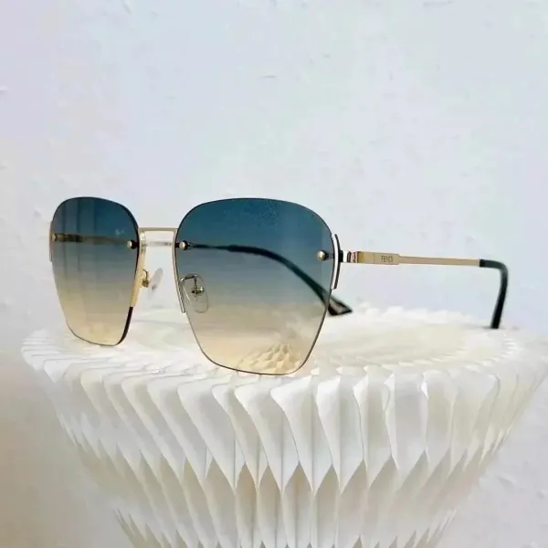 Ray-Ban Flat Top Square Sunglasses Blue Gradient Silver Frame - 5